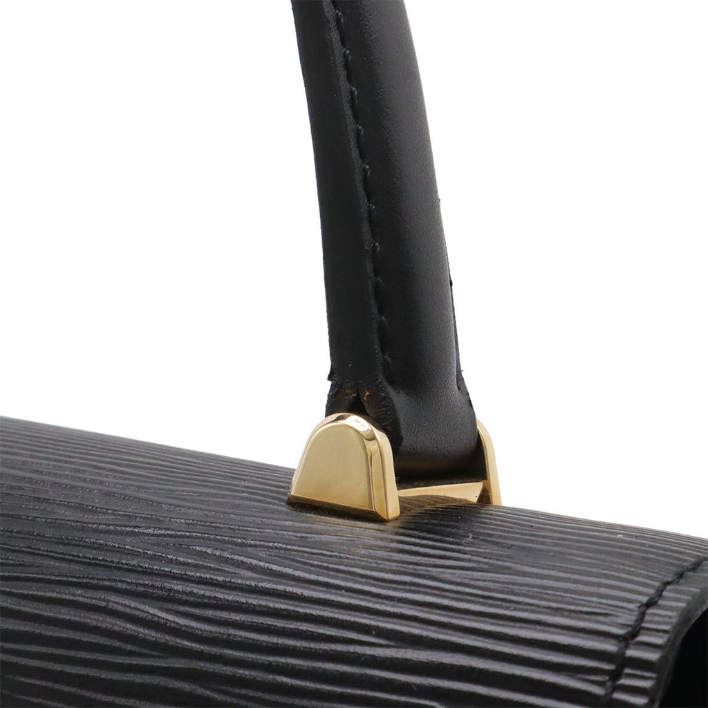 Louis Vuitton Epi Malesherbes Handbag Flap Bag Leather Noir Black Gold — view 5