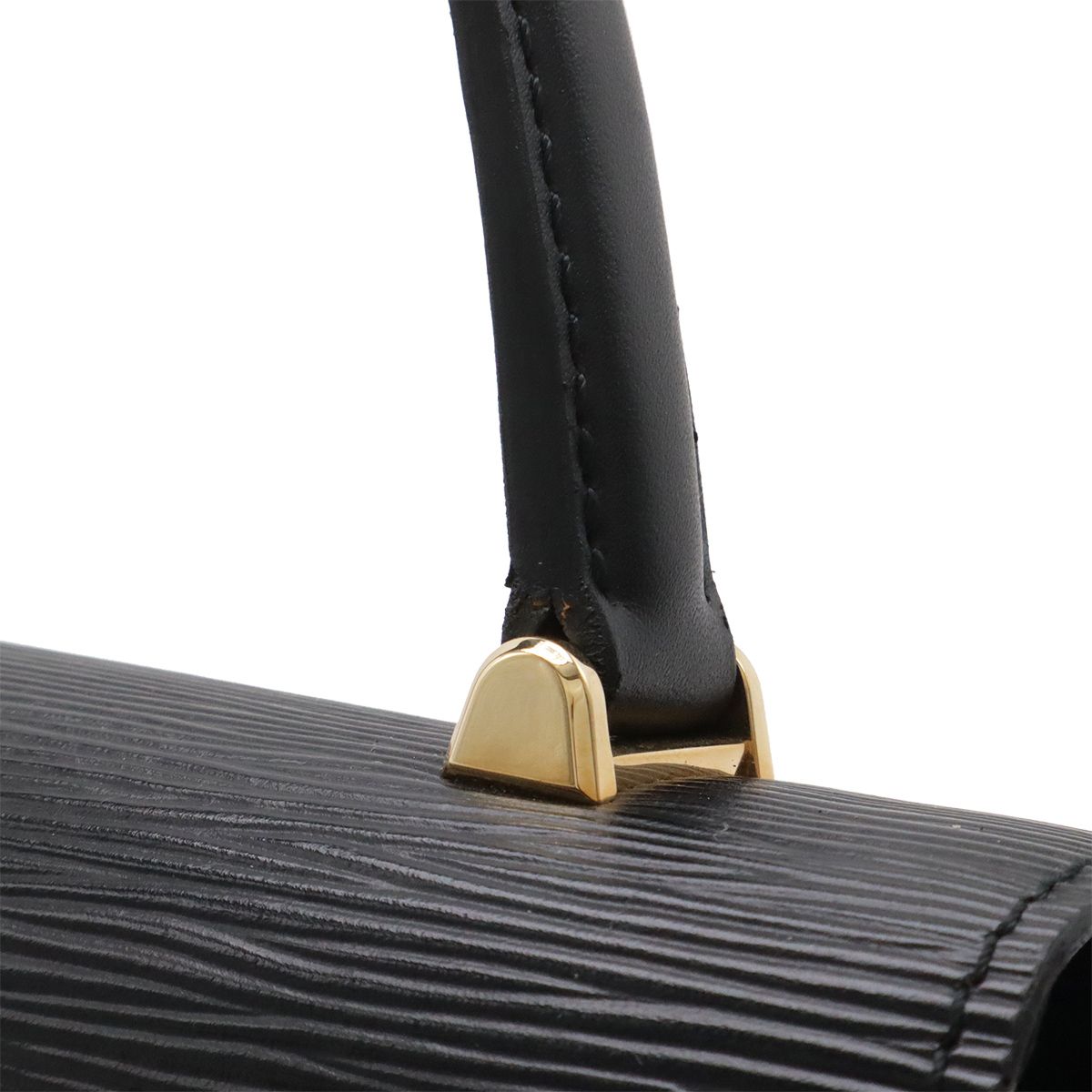 Louis Vuitton Epi Malesherbes Handbag Flap Bag Leather Noir Black Gold — view 5