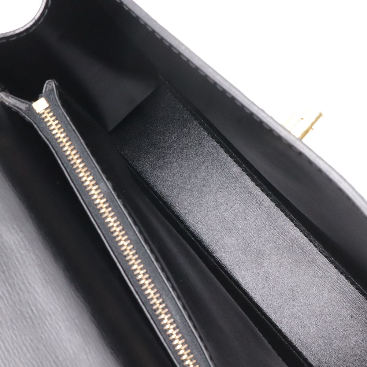 Louis Vuitton Epi Malesherbes Handbag Flap Bag Leather Noir Black Gold — view 6