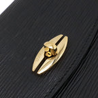 Louis Vuitton Epi Malesherbes Handbag Flap Bag Leather Noir Black Gold — view 4