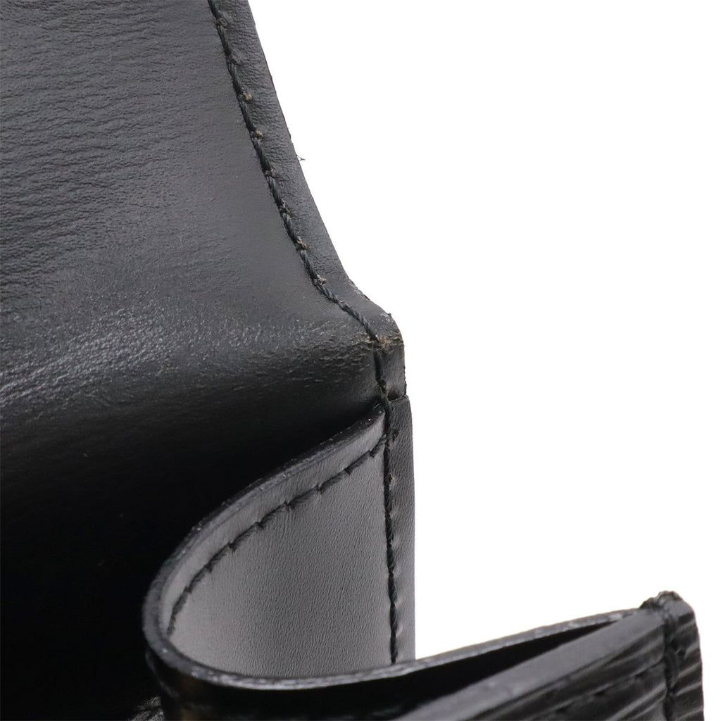 Louis Vuitton Epi Malesherbes Handbag Flap Bag Leather Noir Black Gold — view 7