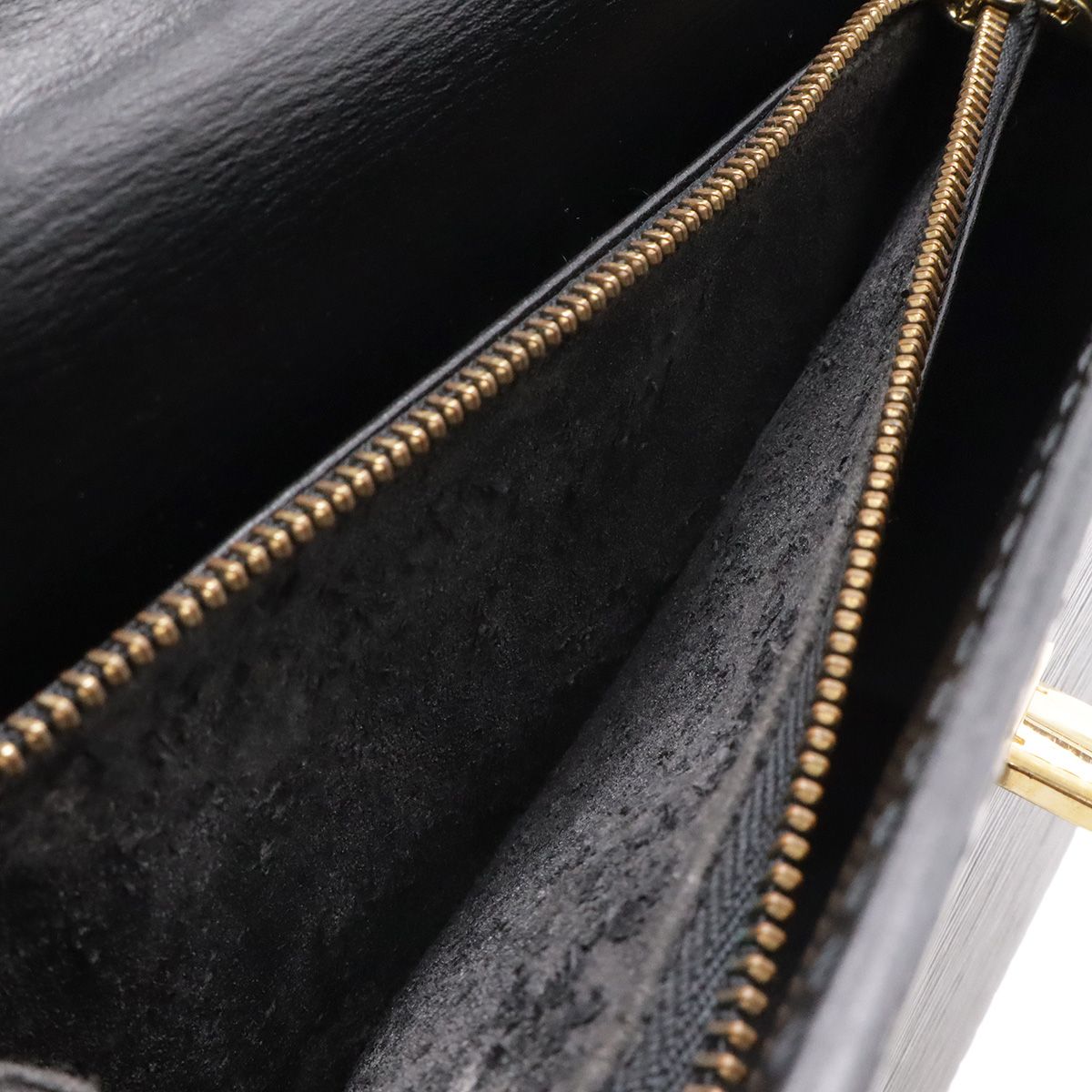 Louis Vuitton Epi Malesherbes Handbag Flap Bag Leather Noir Black Gold — view 9