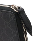 Gucci GG Supreme Zip Around Wallet Wolf Zip Dark Gray Black — view 4