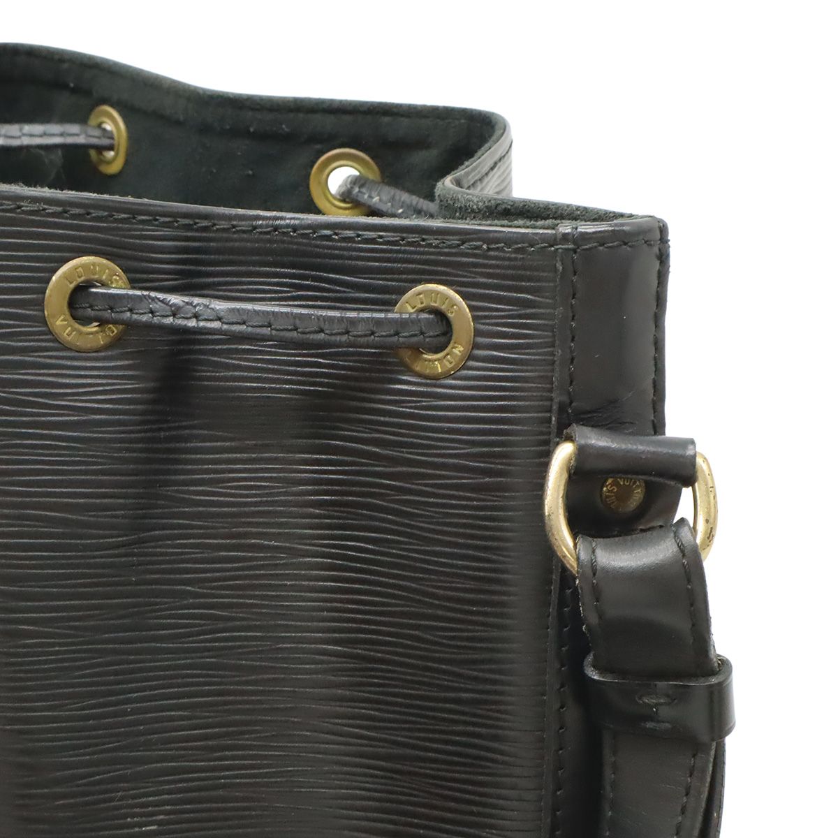 Louis Vuitton Epi Noe Shoulder Bag Drawstring Noir Black Gold — view 6