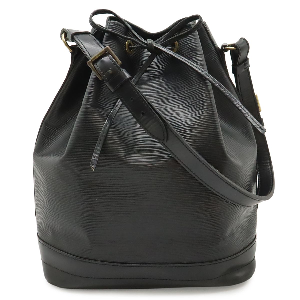 Louis Vuitton Epi Noe Shoulder Bag Drawstring Noir Black Gold