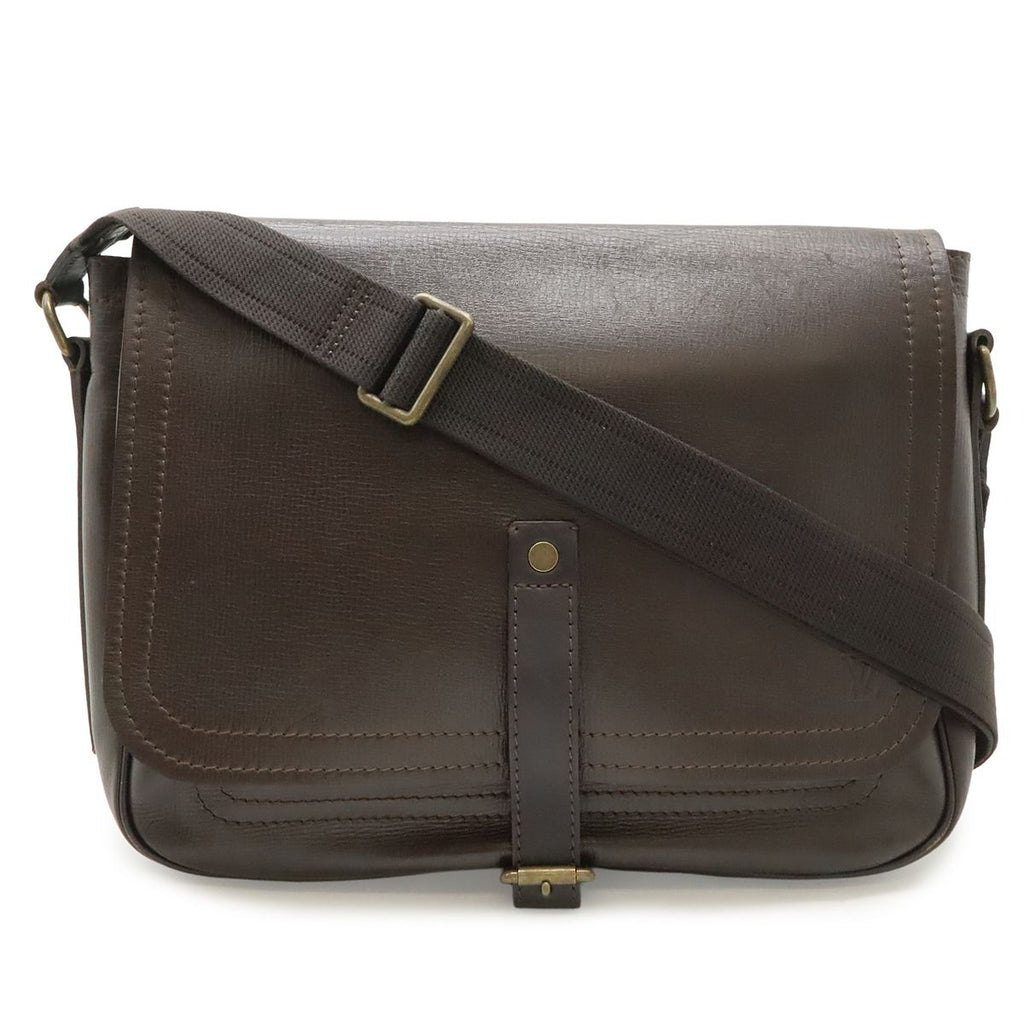 Louis Vuitton Utah Line Messenger Shoulder Bag Leather Cafe Brown