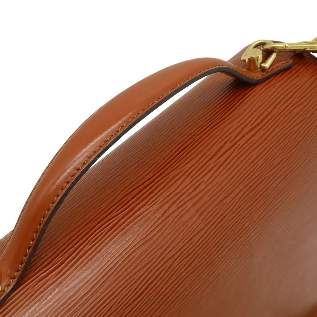 Louis Vuitton Epi Monceau Handbag Second Bag Kenya Brown Gold Key Missing — view 5