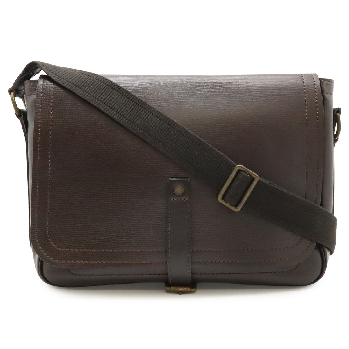 Louis Vuitton Utah Line Messenger Shoulder Bag Leather Cafe Brown