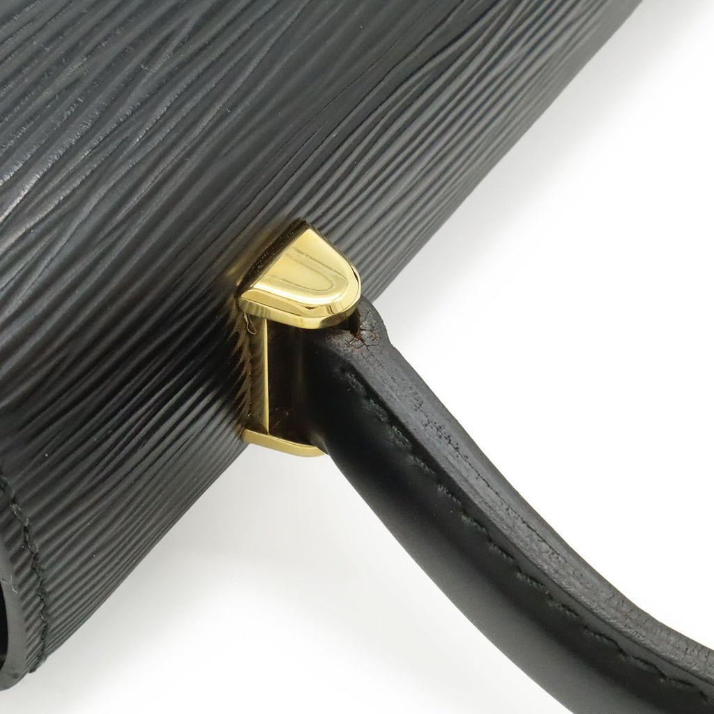 Louis Vuitton Epi Malesherbes Handbag Flap Bag Leather Noir Black Gold — view 6