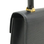 Louis Vuitton Epi Malesherbes Handbag Flap Bag Leather Noir Black Gold — view 4