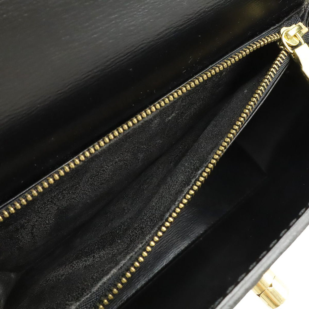 Louis Vuitton Epi Malesherbes Handbag Flap Bag Leather Noir Black Gold — view 8