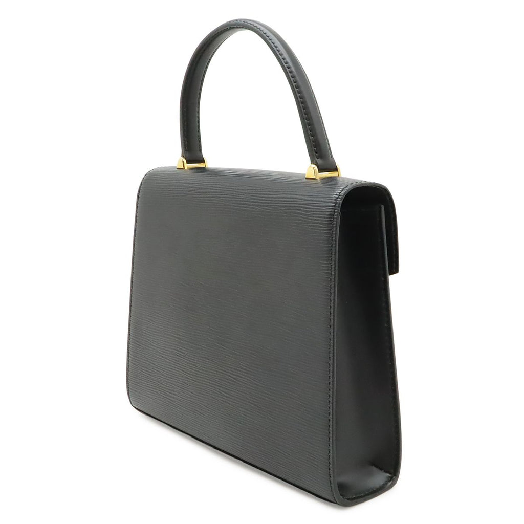 Louis Vuitton Epi Malesherbes Handbag Flap Bag Leather Noir Black Gold — view 2