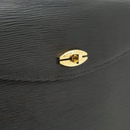 Louis Vuitton Epi Malesherbes Handbag Flap Bag Leather Noir Black Gold — view 9