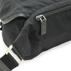 Prada Triangle Logo Belt Bag Nylon Leather Black — view 4