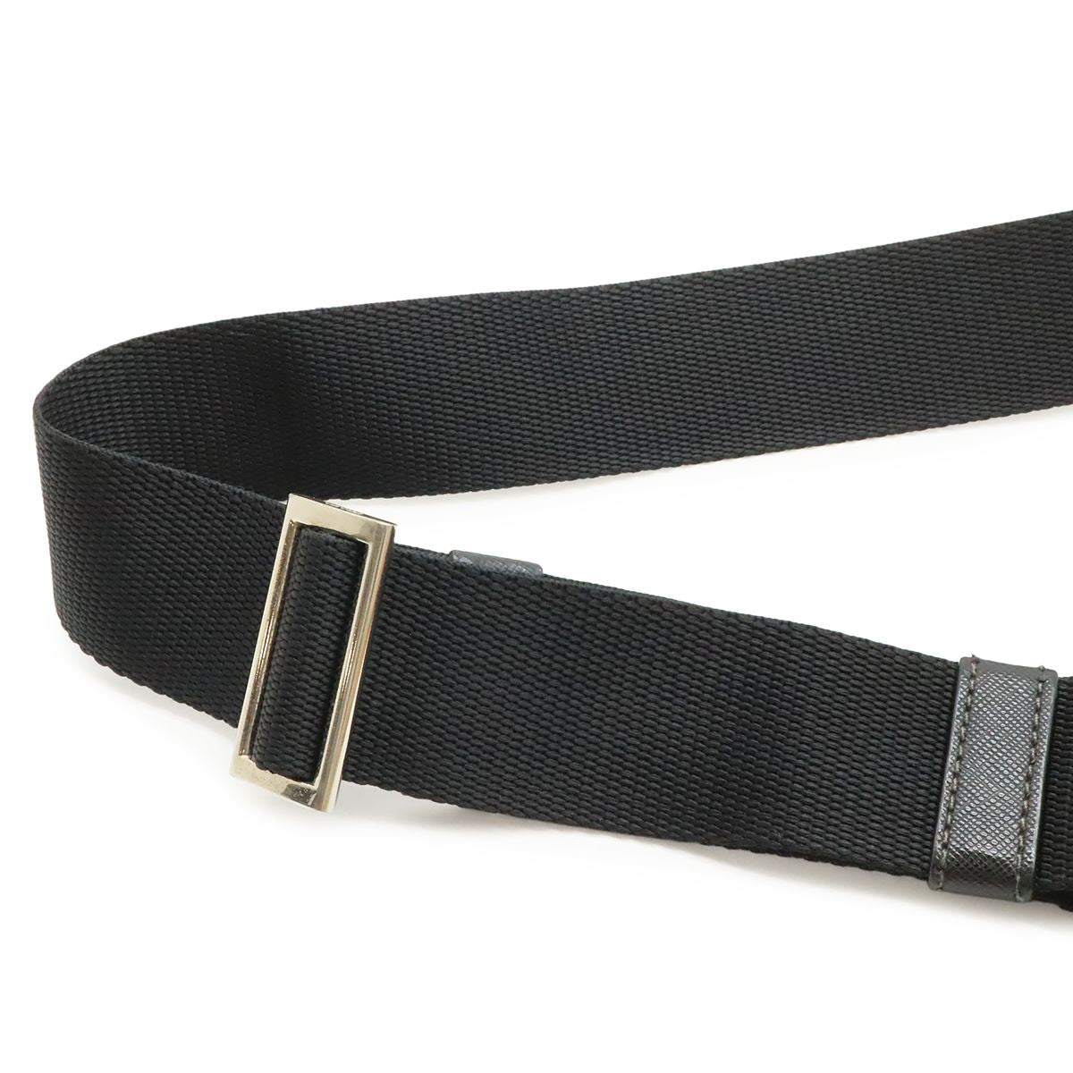 Prada Triangle Logo Belt Bag Nylon Leather Black — view 5