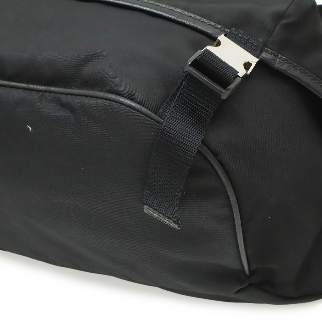 Prada Triangle Logo Belt Bag Nylon Leather Black — view 3