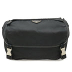 Prada Triangle Logo Belt Bag Nylon Leather Black