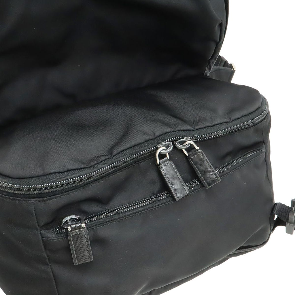 Prada Triangle Logo Belt Bag Nylon Leather Black — view 7