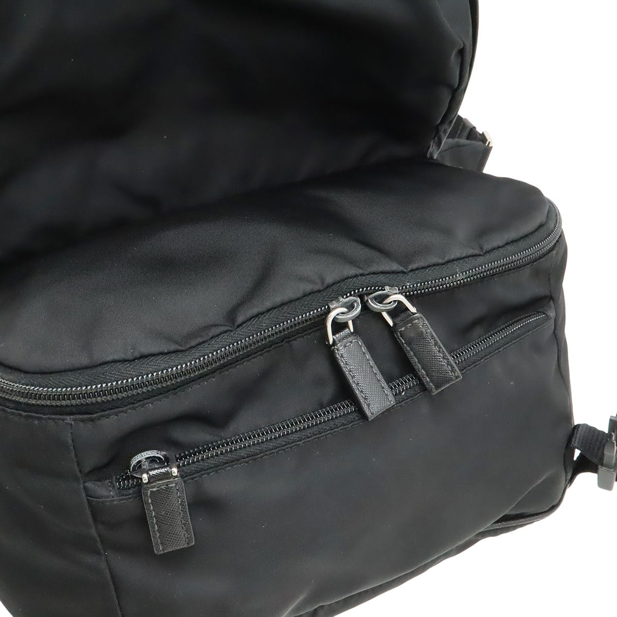 Prada Triangle Logo Belt Bag Nylon Leather Black — view 7