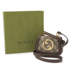Gucci Blanc Di Interlocking GG Supreme Shoulder Pouch Bag Beige Brown Gold — view 8