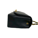 Chanel Card Quilted Diana Flap Coco Lambskin Chain Shoulder Bag Black — view 6
