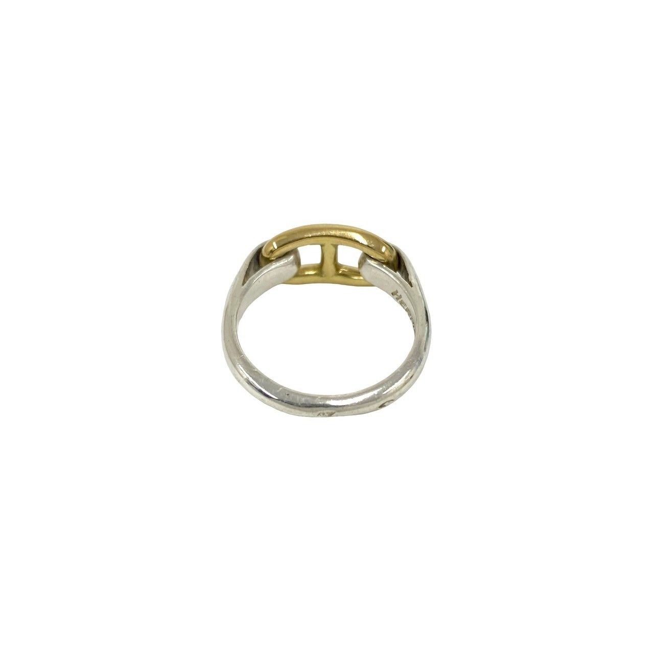 Hermes Chaine D'ancre Ring 925 Sterling Silver Gold — view 6