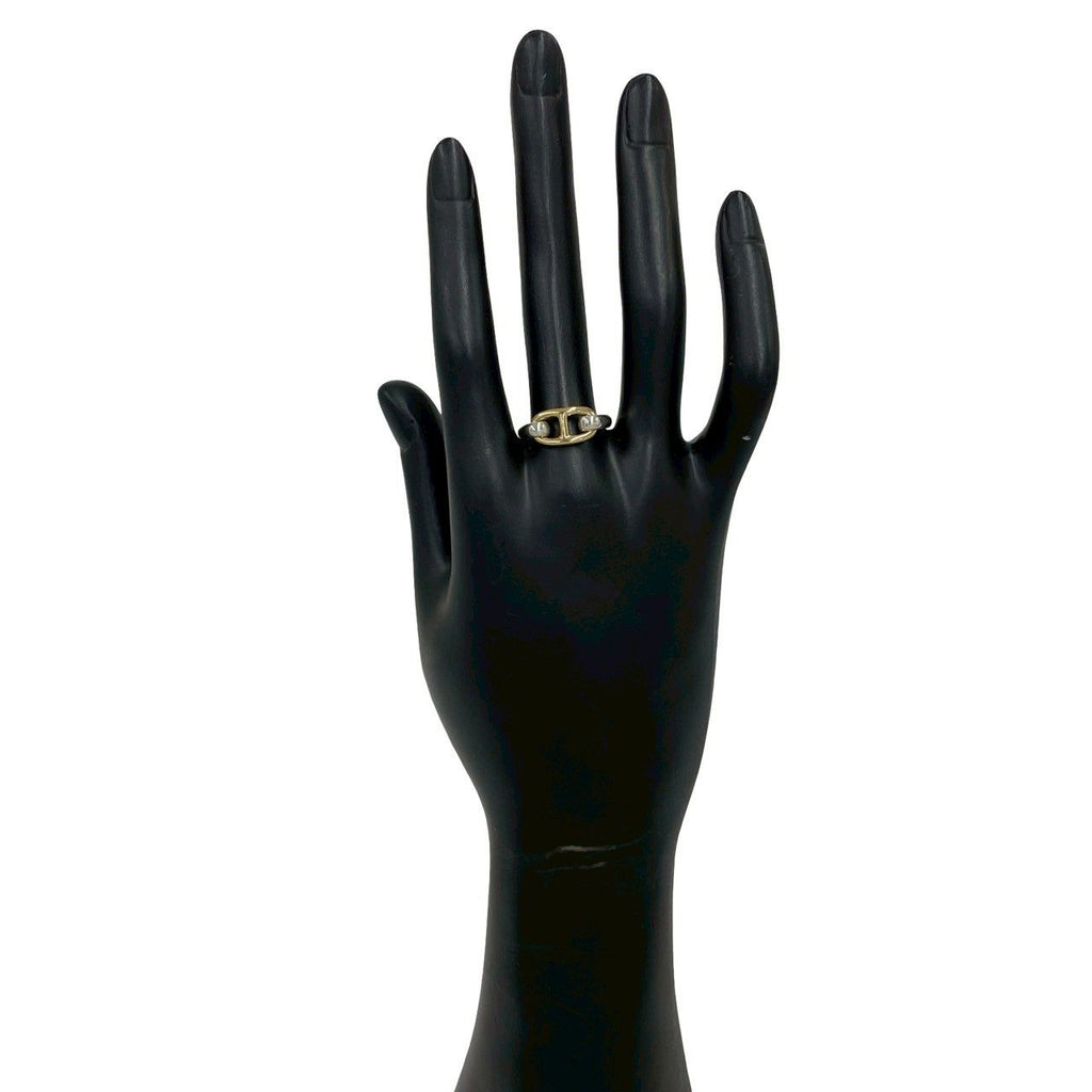 Hermes Chaine D'ancre Ring 925 Sterling Silver Gold — view 2