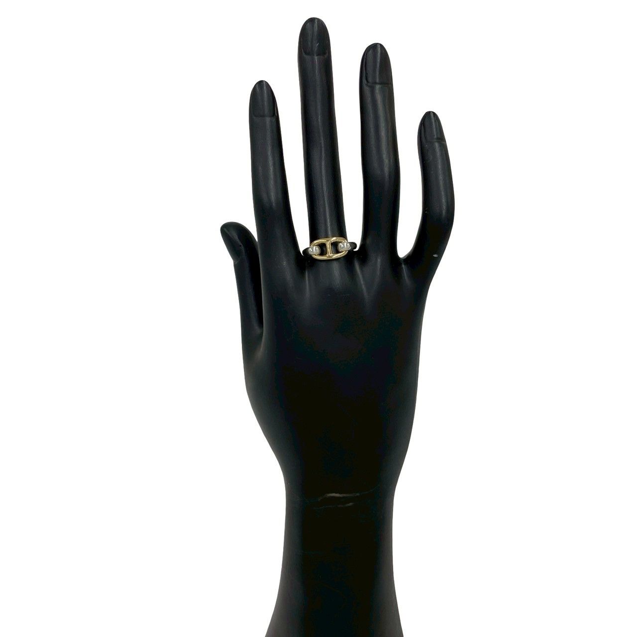 Hermes Chaine D'ancre Ring 925 Sterling Silver Gold — view 2
