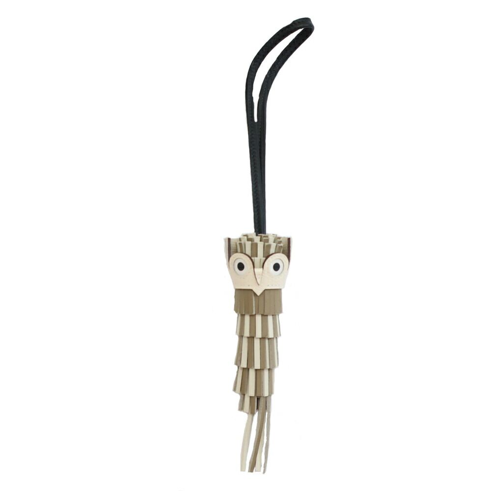 Hermes Ten Chouette Owl Bag Charm Leather