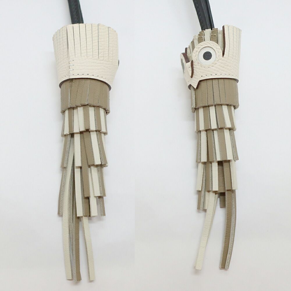 Hermes Ten Chouette Owl Bag Charm Leather — view 5