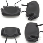 Celine Flap Neck Strap Coin Case Bag Charm Lambskin Calfskin Black Color Gold — view 3
