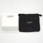 Celine Flap Neck Strap Coin Case Bag Charm Lambskin Calfskin Black Color Gold — view 7