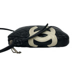 Chanel Cambon Line CC Logo Leather Mini Shoulder Bag Pochette Black — view 5