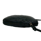 Chanel Cambon Line CC Logo Leather Mini Shoulder Bag Pochette Black — view 6