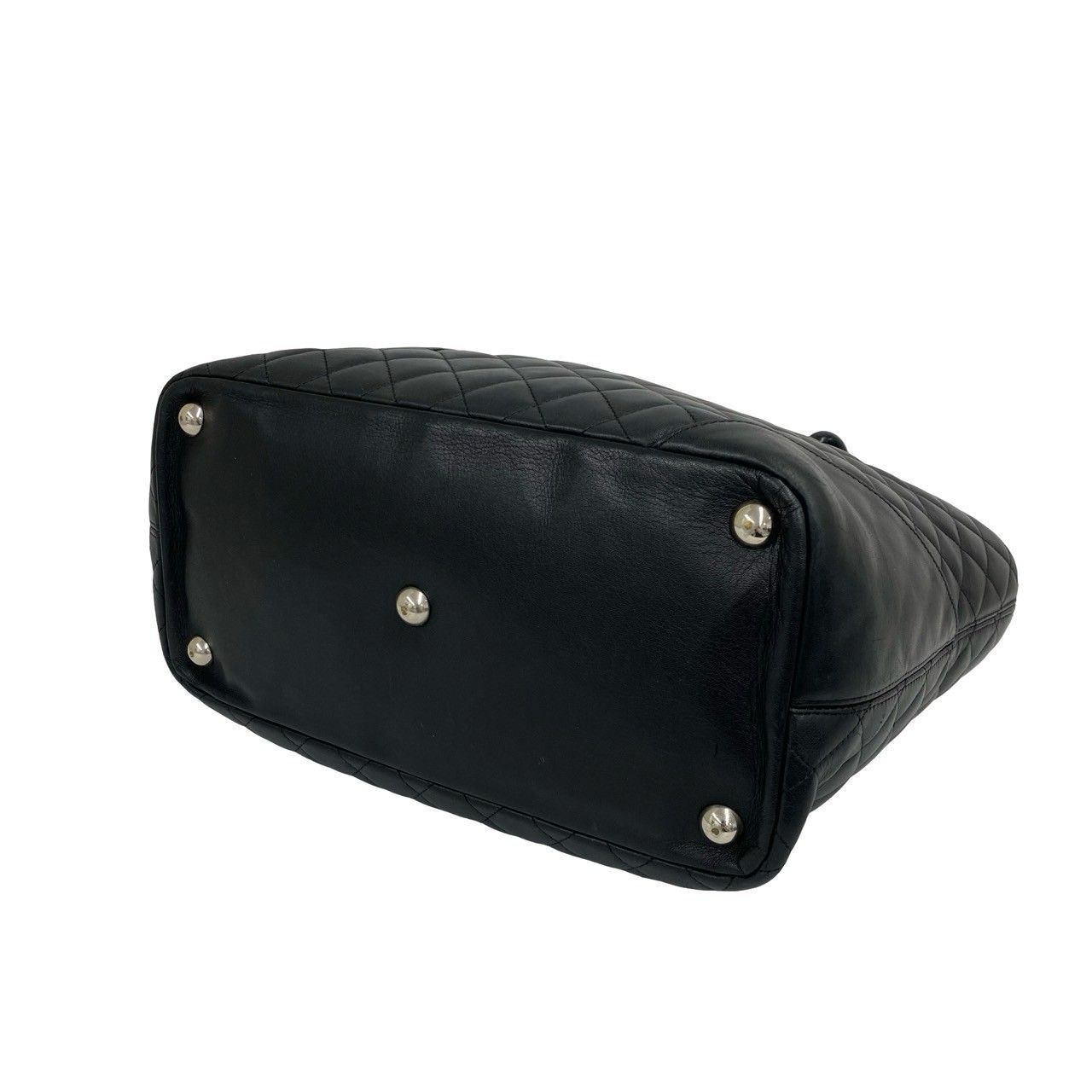 Chanel With Card Cambon Line CC Logo Leather Tote Black — view 8