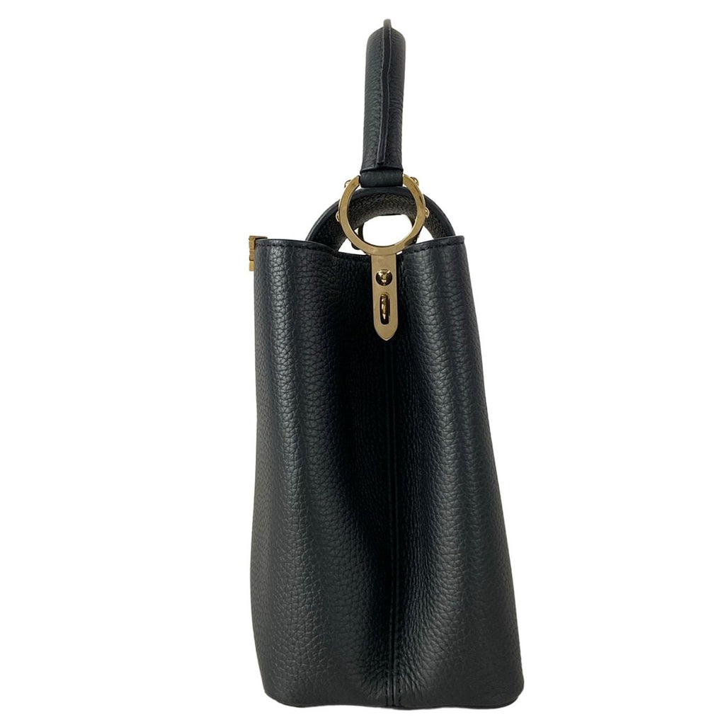 Louis Vuitton Handbag Capucines MM Black Leather Cowhide — view 4