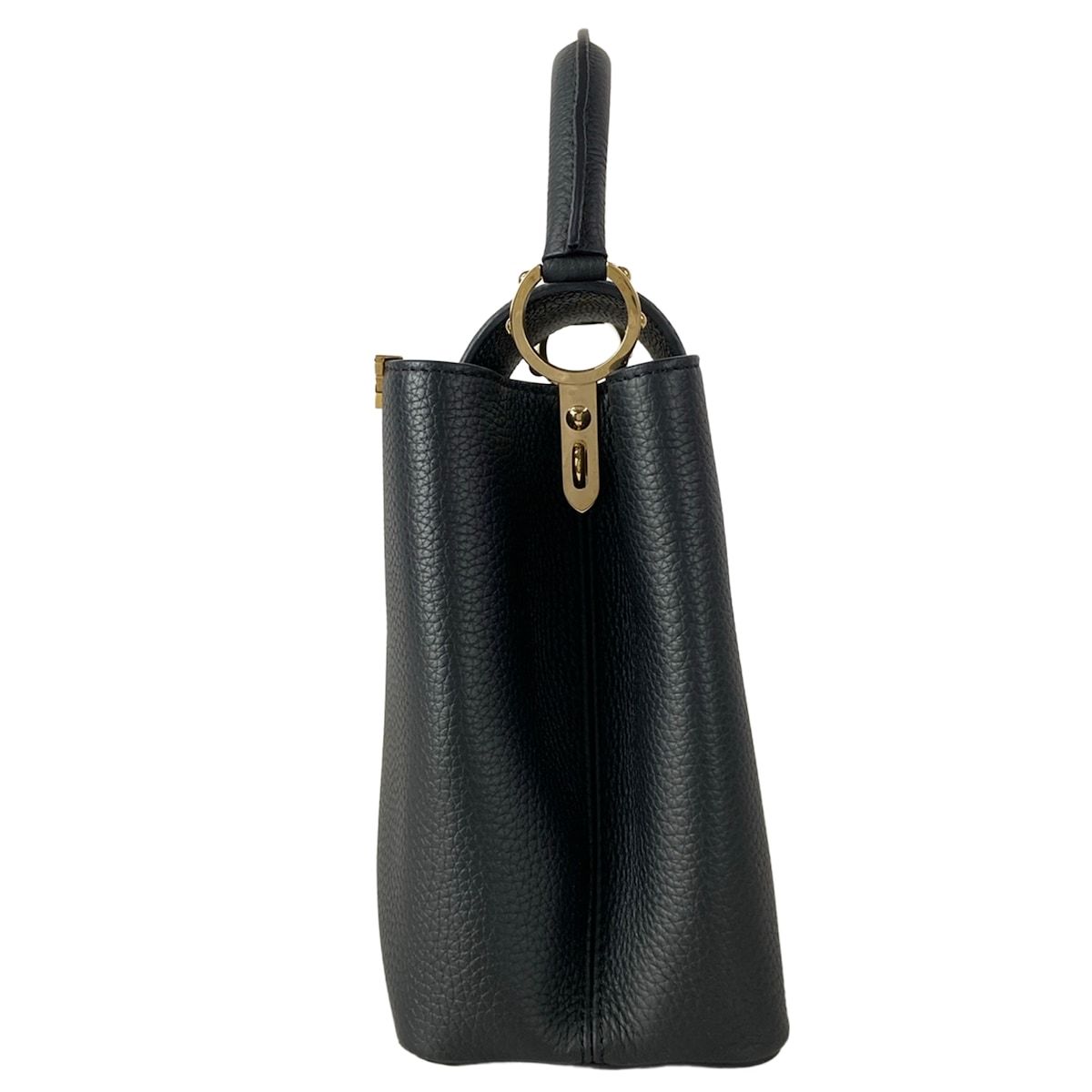 Louis Vuitton Handbag Capucines MM Black Leather Cowhide — view 4