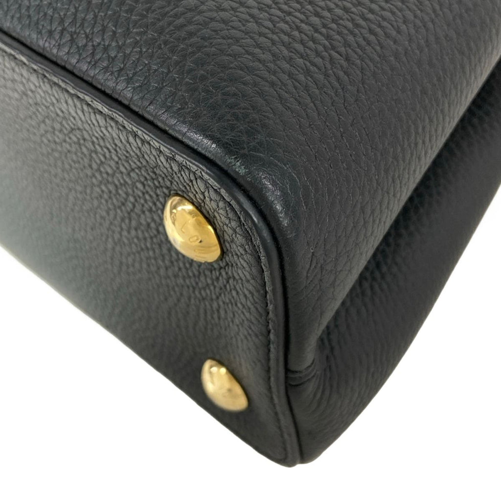 Louis Vuitton Handbag Capucines MM Black Leather Cowhide — view 6