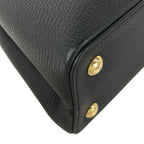Louis Vuitton Handbag Capucines MM Black Leather Cowhide — view 7