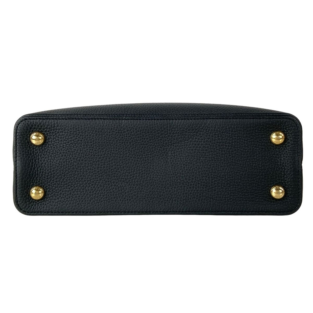Louis Vuitton Handbag Capucines MM Black Leather Cowhide — view 5