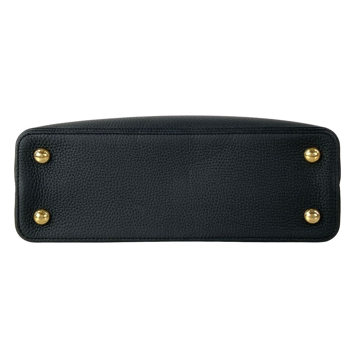 Louis Vuitton Handbag Capucines MM Black Leather Cowhide — view 5