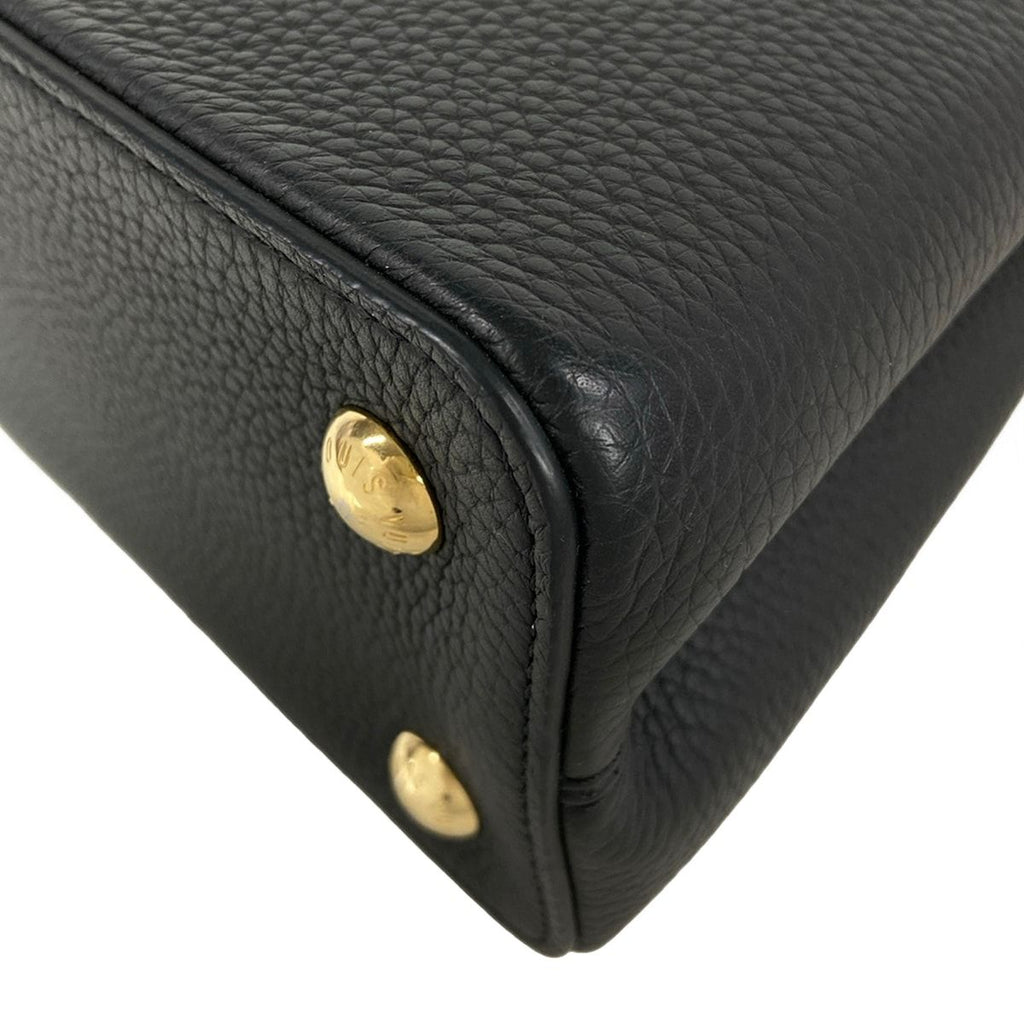 Louis Vuitton Handbag Capucines MM Black Leather Cowhide — view 8
