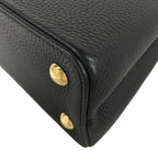 Louis Vuitton Handbag Capucines MM Black Leather Cowhide — view 8