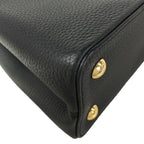 Louis Vuitton Handbag Capucines MM Black Leather Cowhide — view 9