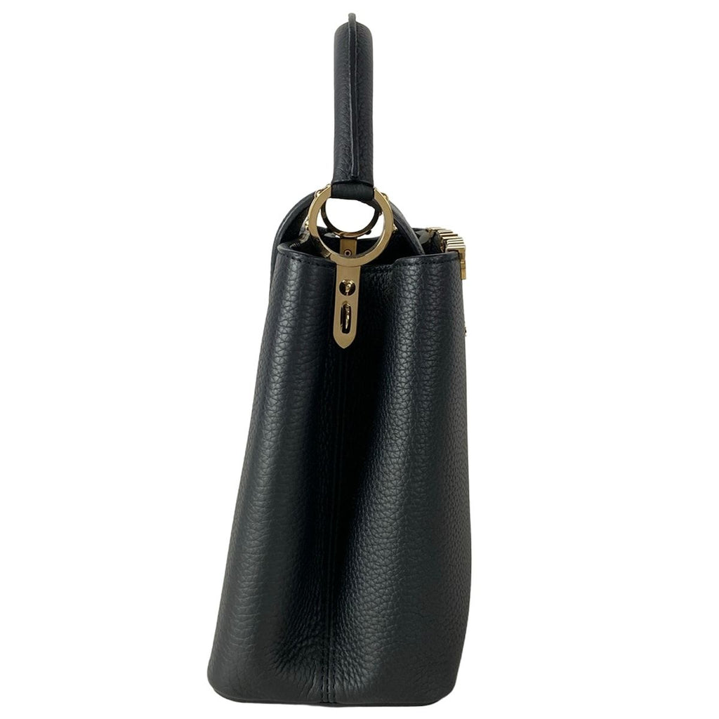 Louis Vuitton Handbag Capucines MM Black Leather Cowhide — view 2