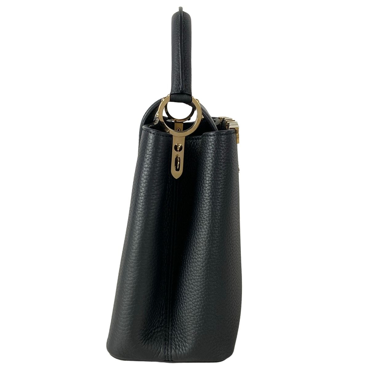Louis Vuitton Handbag Capucines MM Black Leather Cowhide — view 2