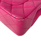 Chanel Shoulder Bag Mini Quilted Pink Chain Gold Lambskin — view 8