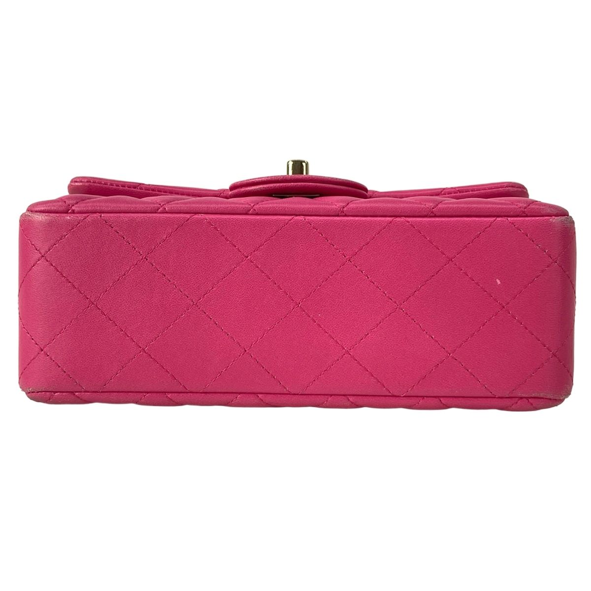 Chanel Shoulder Bag Mini Quilted Pink Chain Gold Lambskin — view 5