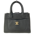 Chanel Handbag Neo Executive Small Shopping Black Gold