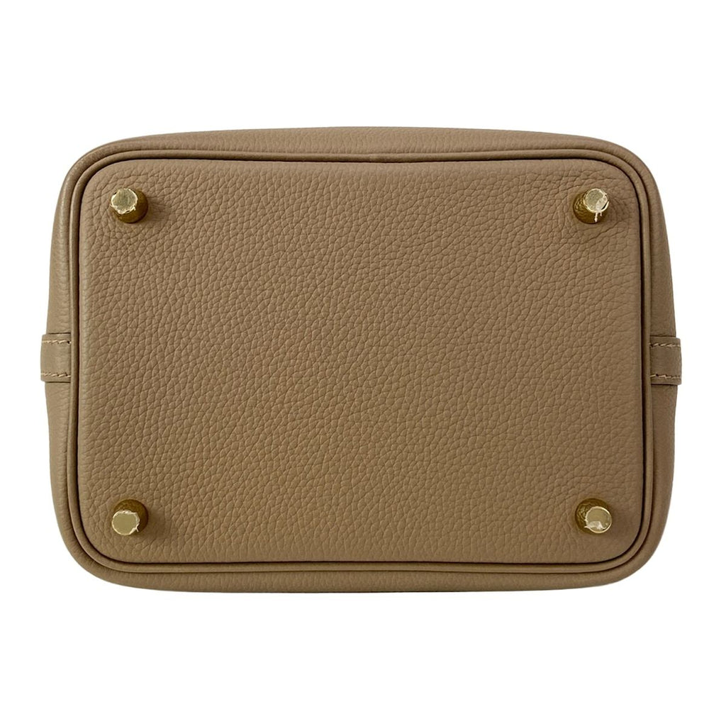 Hermes Handbag Picotin Lock PM Beige Dwymar Gold — view 5